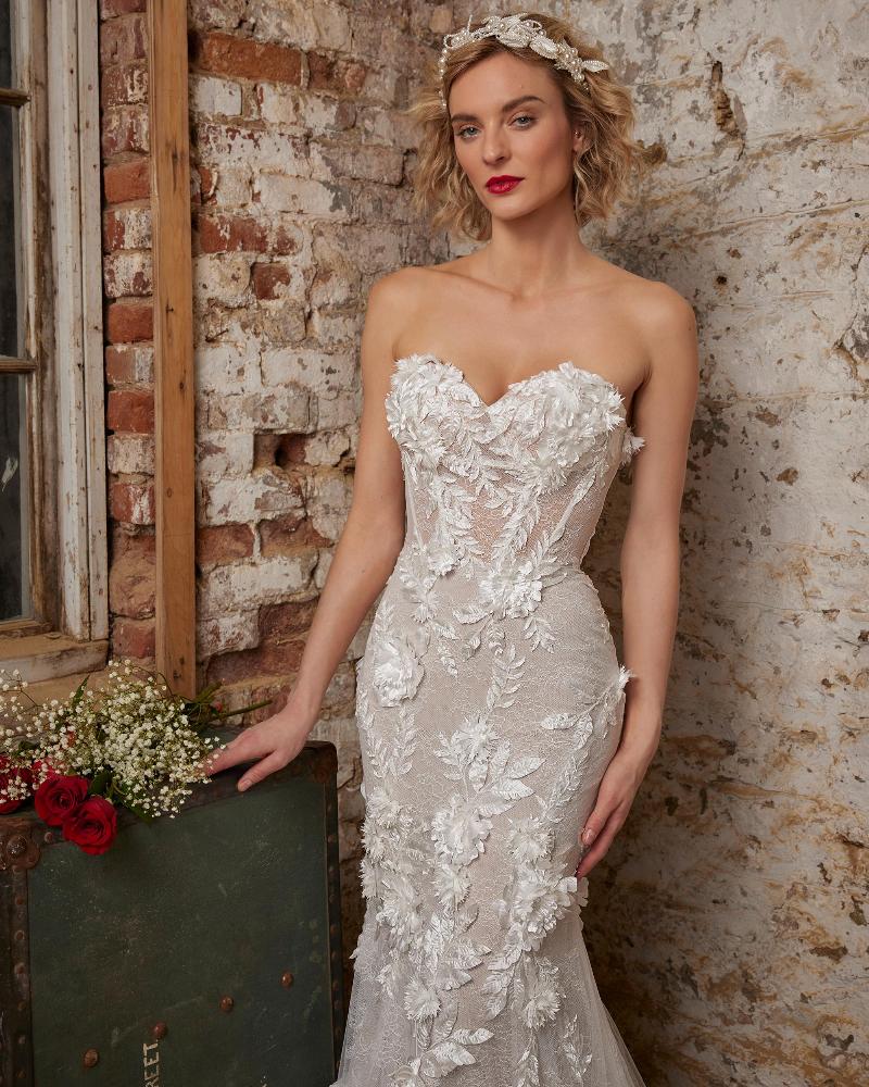 123247 sexy mermaid wedding dress with detachable skirt and 3d lace4
